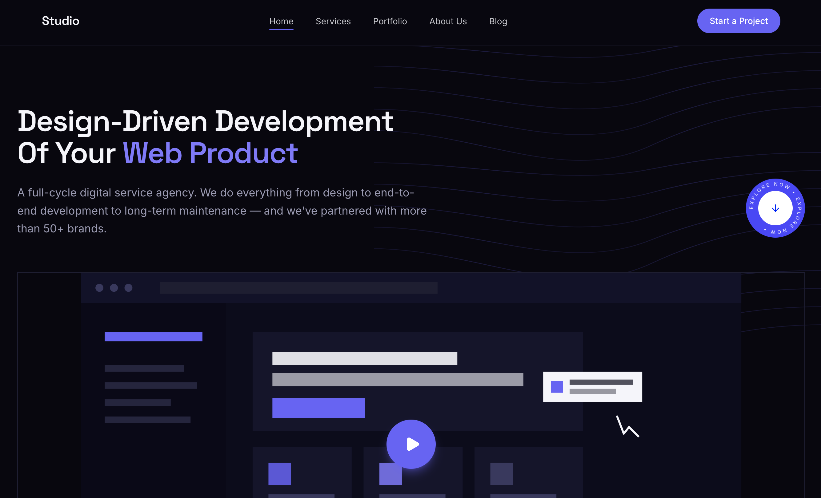 Studio Website website preview