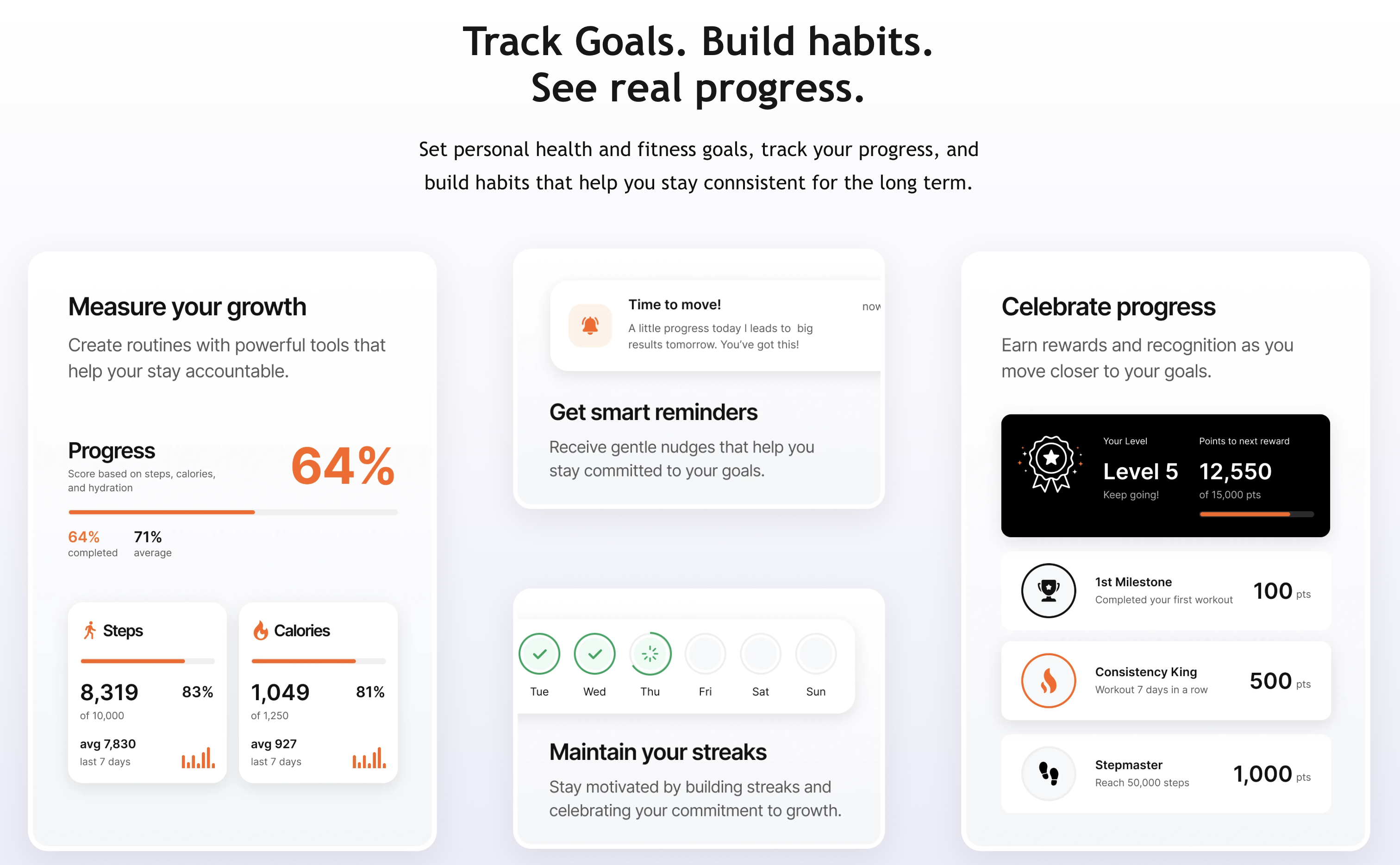 Track Goals website preview
