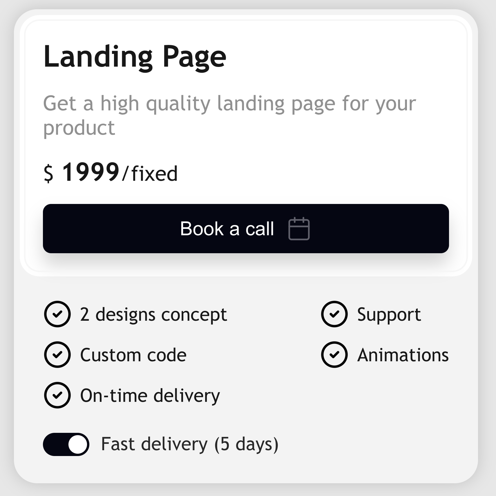 SaaS Website Pricing website preview